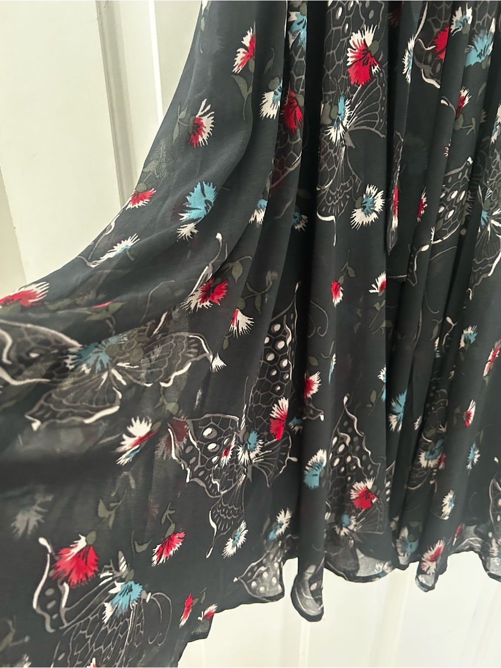 Floral Free People Midi Dress with Keyhole Neck - Picture 11 of 12